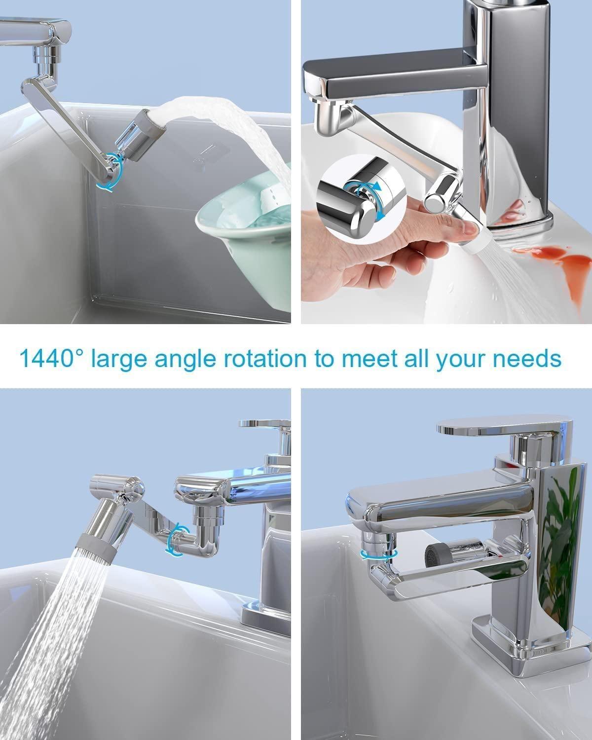 🚰 JustWished® 360° Rotating Faucet Extender – Upgrade Your Sink! 💦