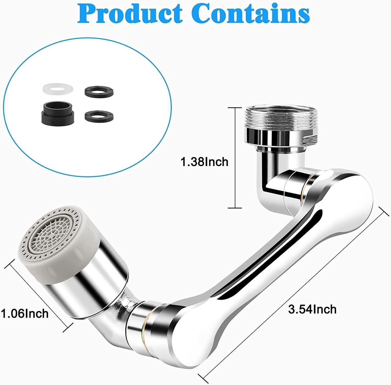 🚰 JustWished® 360° Rotating Faucet Extender – Upgrade Your Sink! 💦